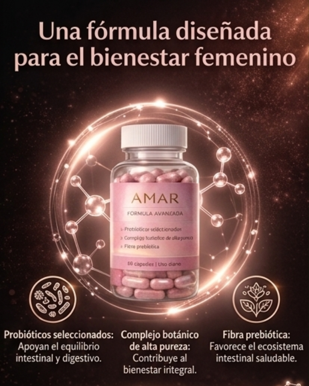 AMAR™ | Complejo probiótico de bienestar digestivo y femenino
